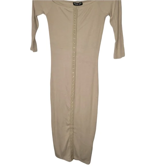 Tan Midi Dress From Fashion Nova - Picture 8 of 8